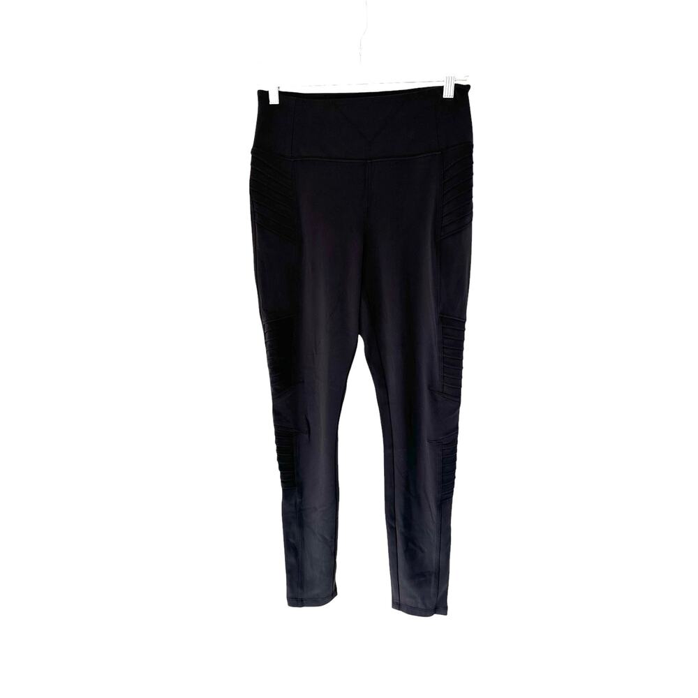 Athleta Black Sculpting Athletic Delancey Moto Tight Leggings‎ Size Medium - Picture 3 of 13